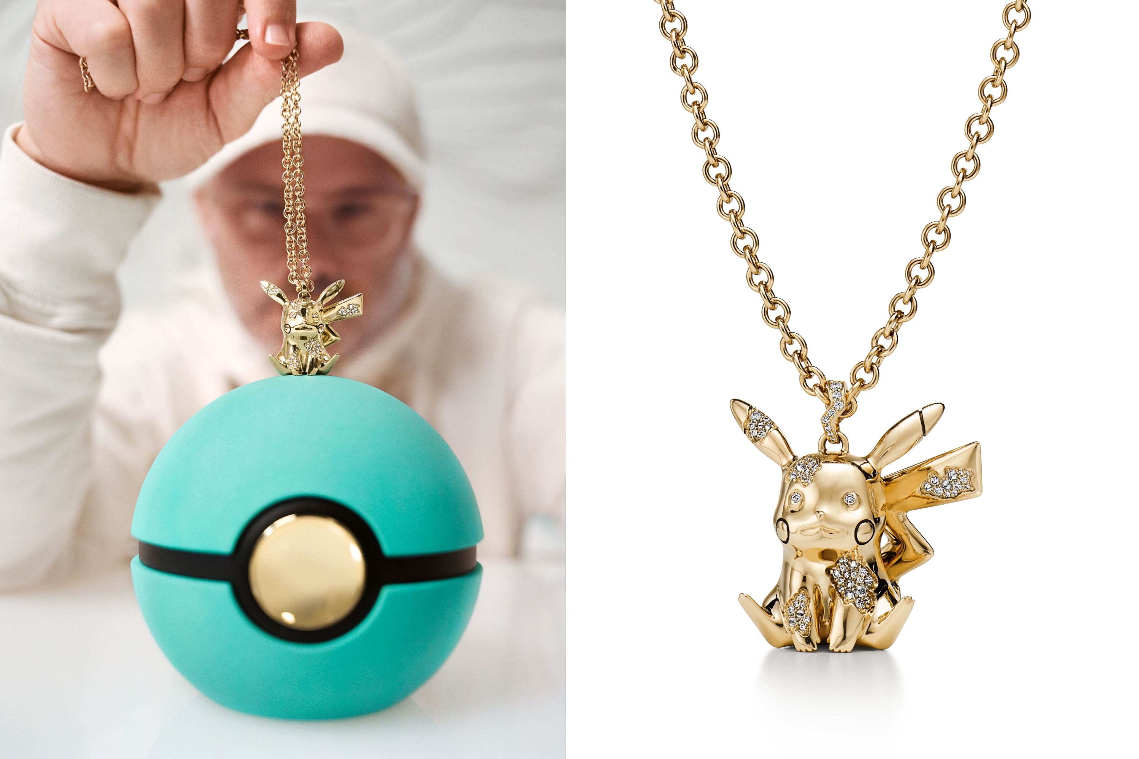 Tiffany & Co.破天荒聯乘 Pokémon — 夢幻精靈球內藏 18k 金比卡超吊墜！
