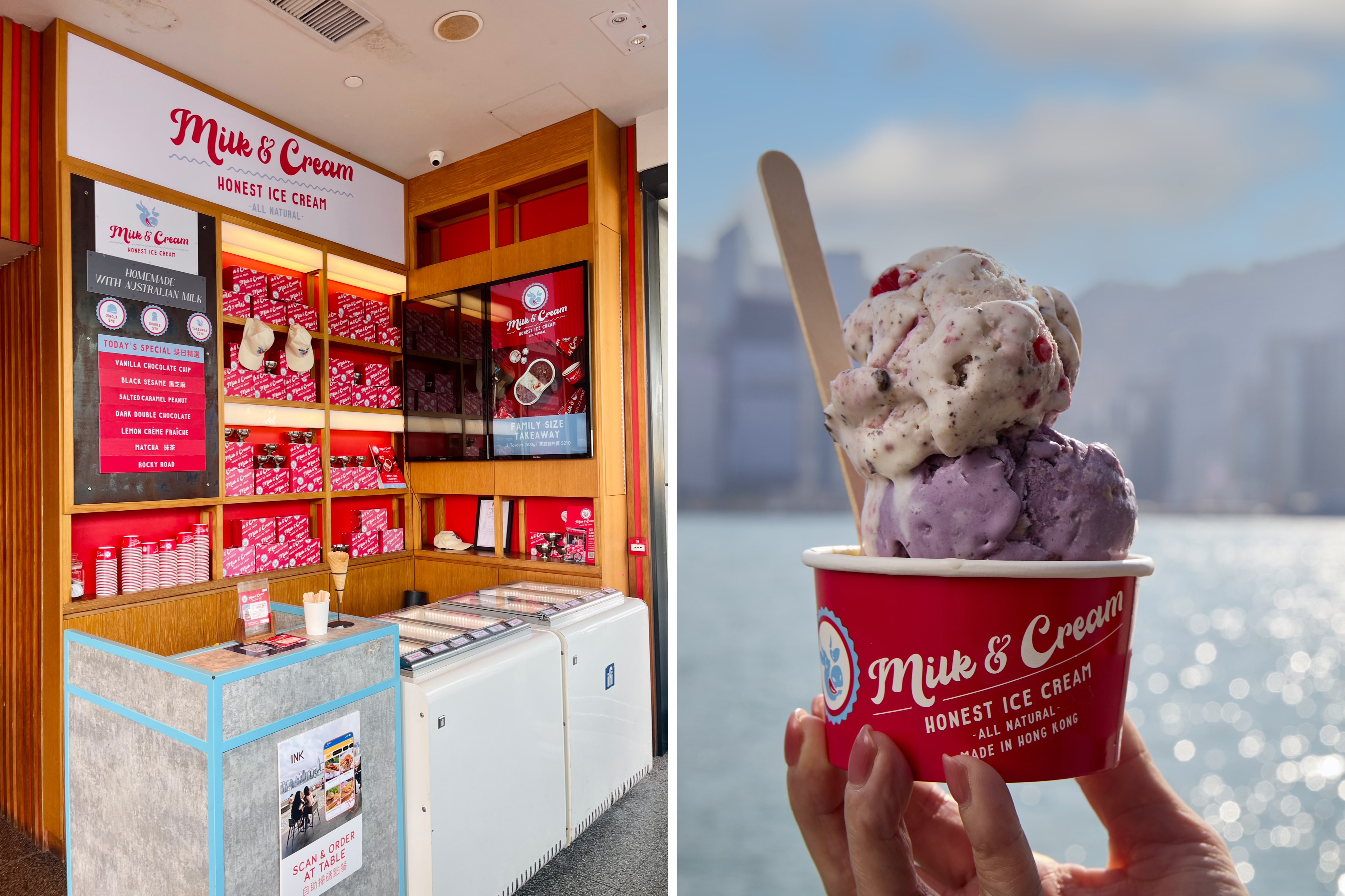 本地手工雪糕品牌 Milk & Cream 登陸尖沙咀 — 必試沖繩黑糖抹茶、蜜桃梅爾芭口味！